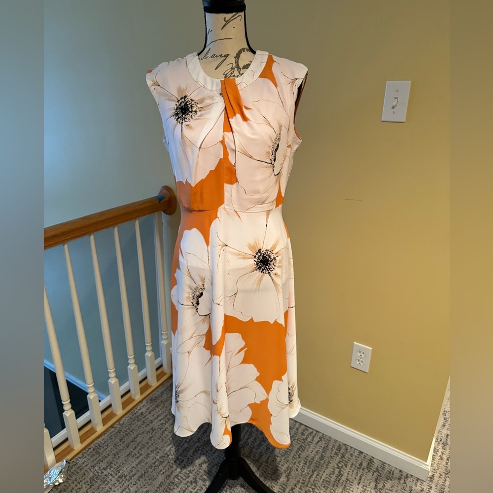 Liz Claiborne sleeveless floral dress size 8